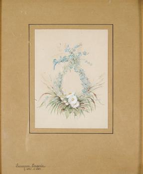 UNKNOWN ARTIST, possibly Princess Eugénie, watercolour, not signed.