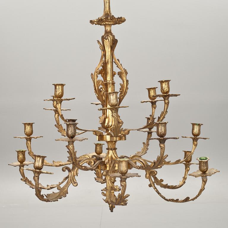 LJUSKRONA, Louis XV-stil, sekelskifte 1900. Höjd 90 cm.