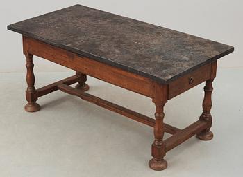 A Swedish 19th century stone top table.