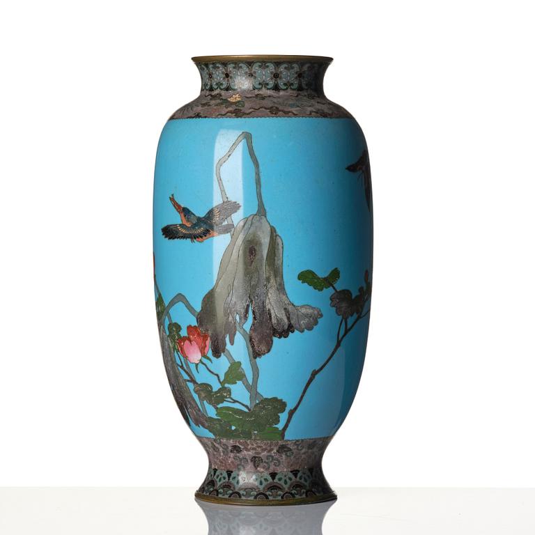 A Japanese cloisonné vase, first part of the 1900s.