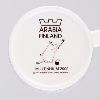 MUMINMUGG, porslin, "Millennium", Moomin Characters, Arabia 1999-2000.