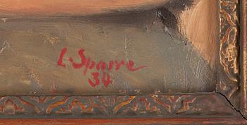 LOUIS SPARRE, olja på pannå, sign o dat -34.