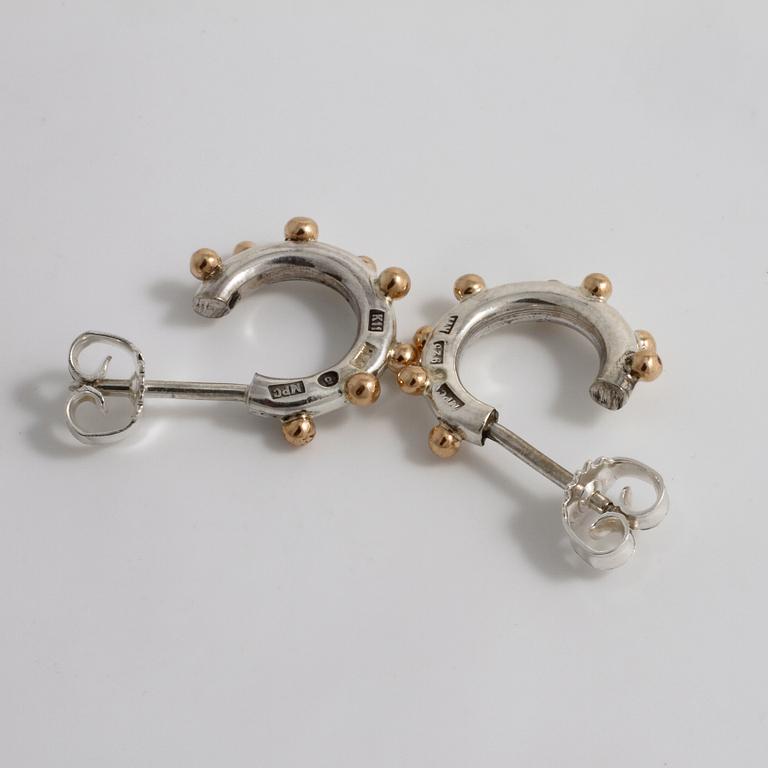 MICHAEL PERSSON CARLING, MPC jewellery, Göteborg, 2004 & 2008, a ring and a pair of earrings.