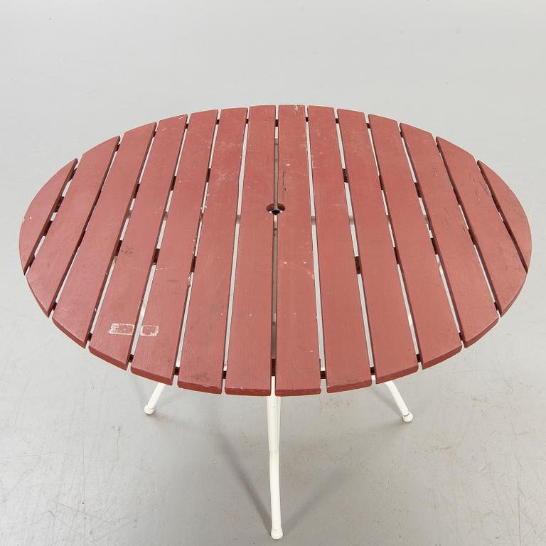 Garden furniture, 4 chairs, table, 1950s.