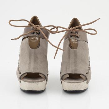 ACNE, a pair of 'Halo' wedge sandals, size 37.