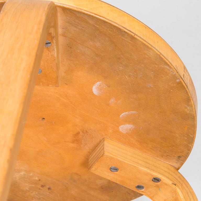 Alvar Aalto, A 1950s '60' stool for  O.Y. Huonekalu- ja Rakennustyötehdas A.B. Finland.