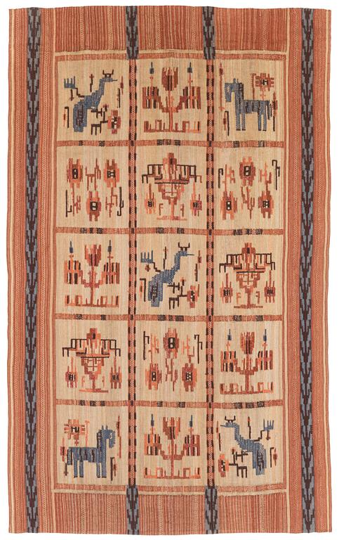 Märta Gahn, a drape, flat weave, c. 240 x 148 cm.