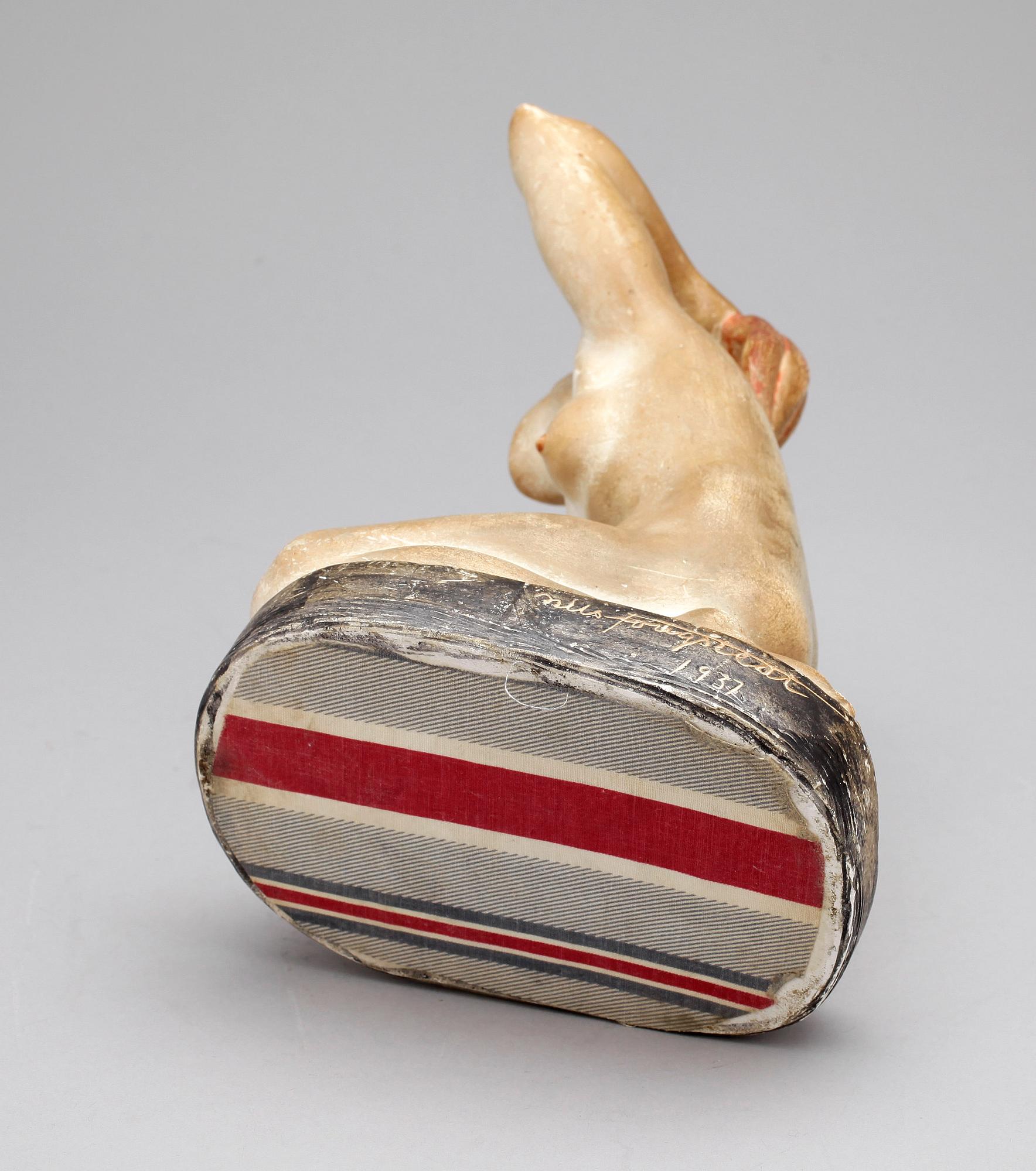 NILS FOUGSTEDT, skulptur, gips, sign o dat 1937.