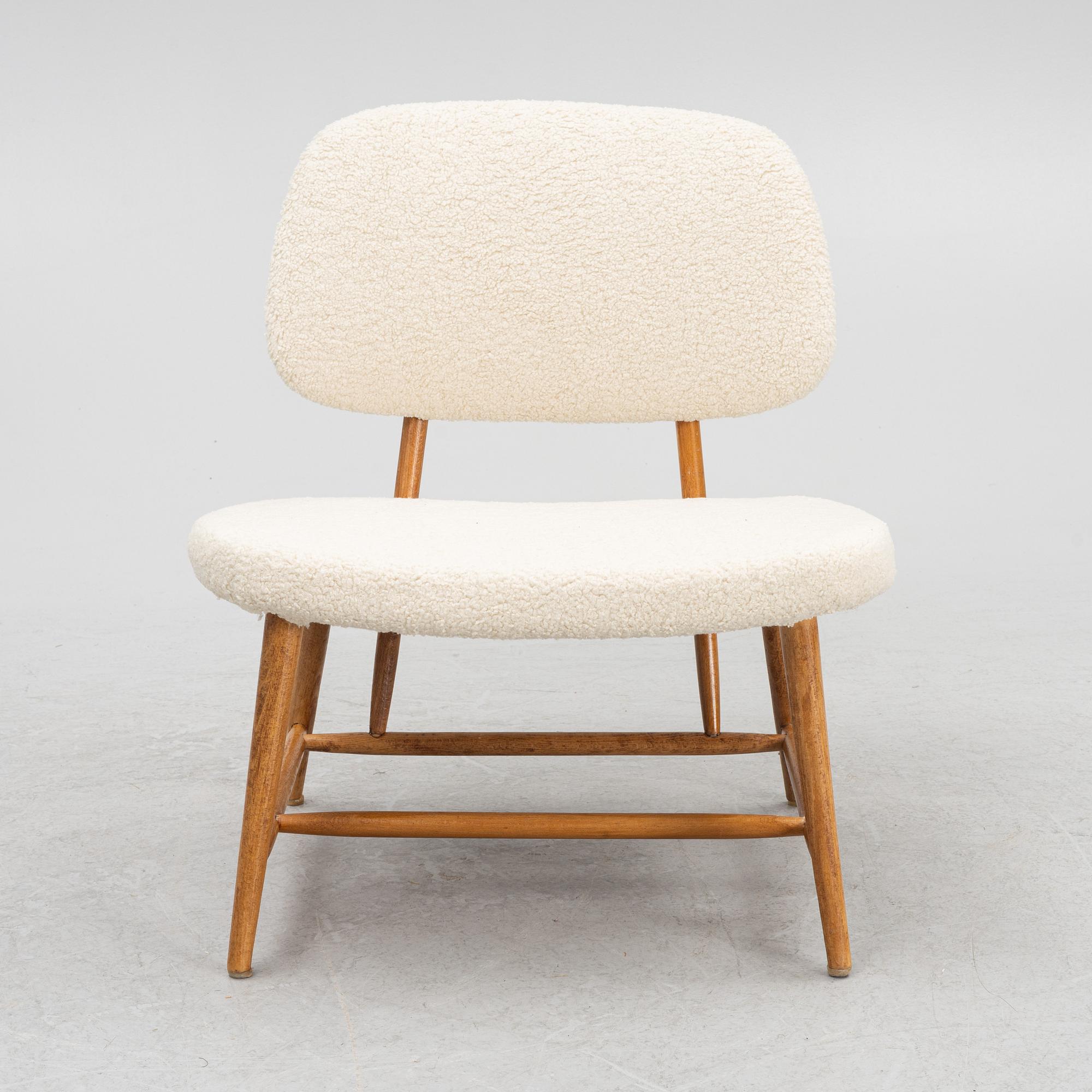 Alf Svensson, fåtölj, "Teve", Studio Ljungs Industrier AB, Malmö, Bra Bohag, 1950-tal.