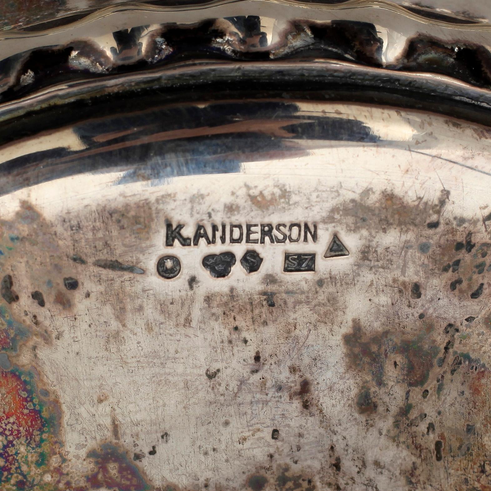 SKÅL, silver, K Anderson, Stockholm, 1920. Vikt ca 295g.