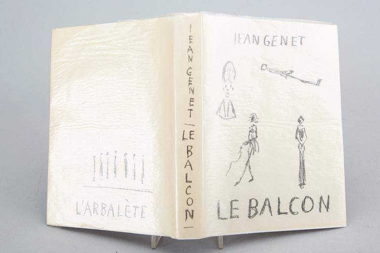 Bok, Jean Genet, "Le Balcon" med omslag originallitografi av Alberto Giacometti.