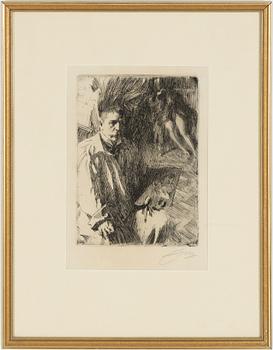 Anders Zorn, Anders Zorn, "Self-portrait with Model II".