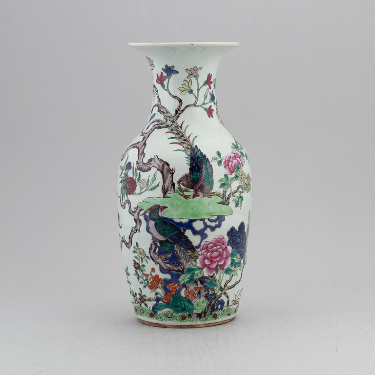 A Chinese famille rose floor vase, 20th century.