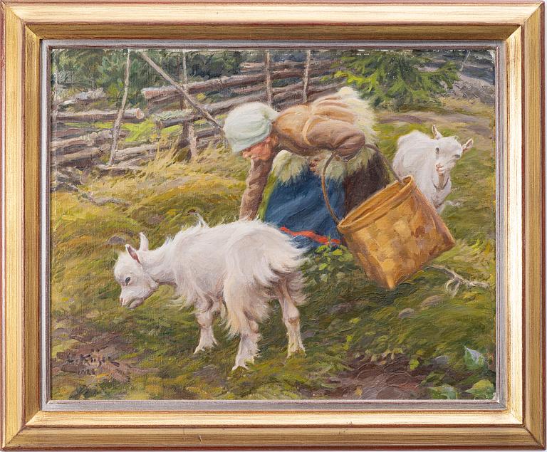 Ernst Küsel, Kvinna med killingar.