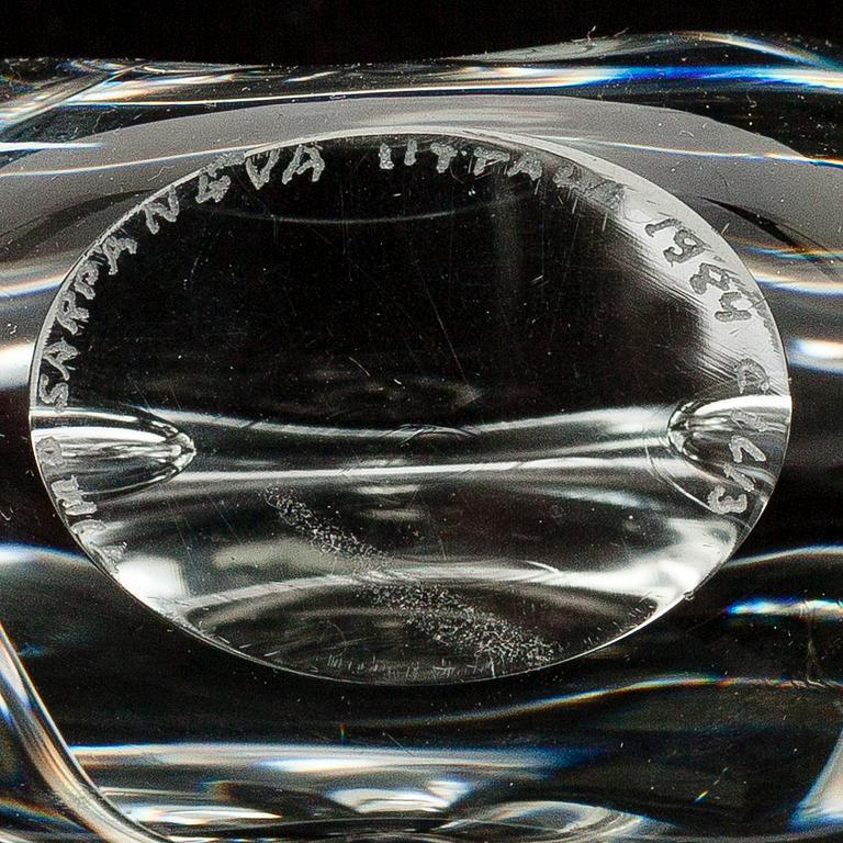 TIMO SARPANEVA,  glasskulptur, "Claritas", signerad Timo Sarpaneva, Iittala 1984 C1613.
