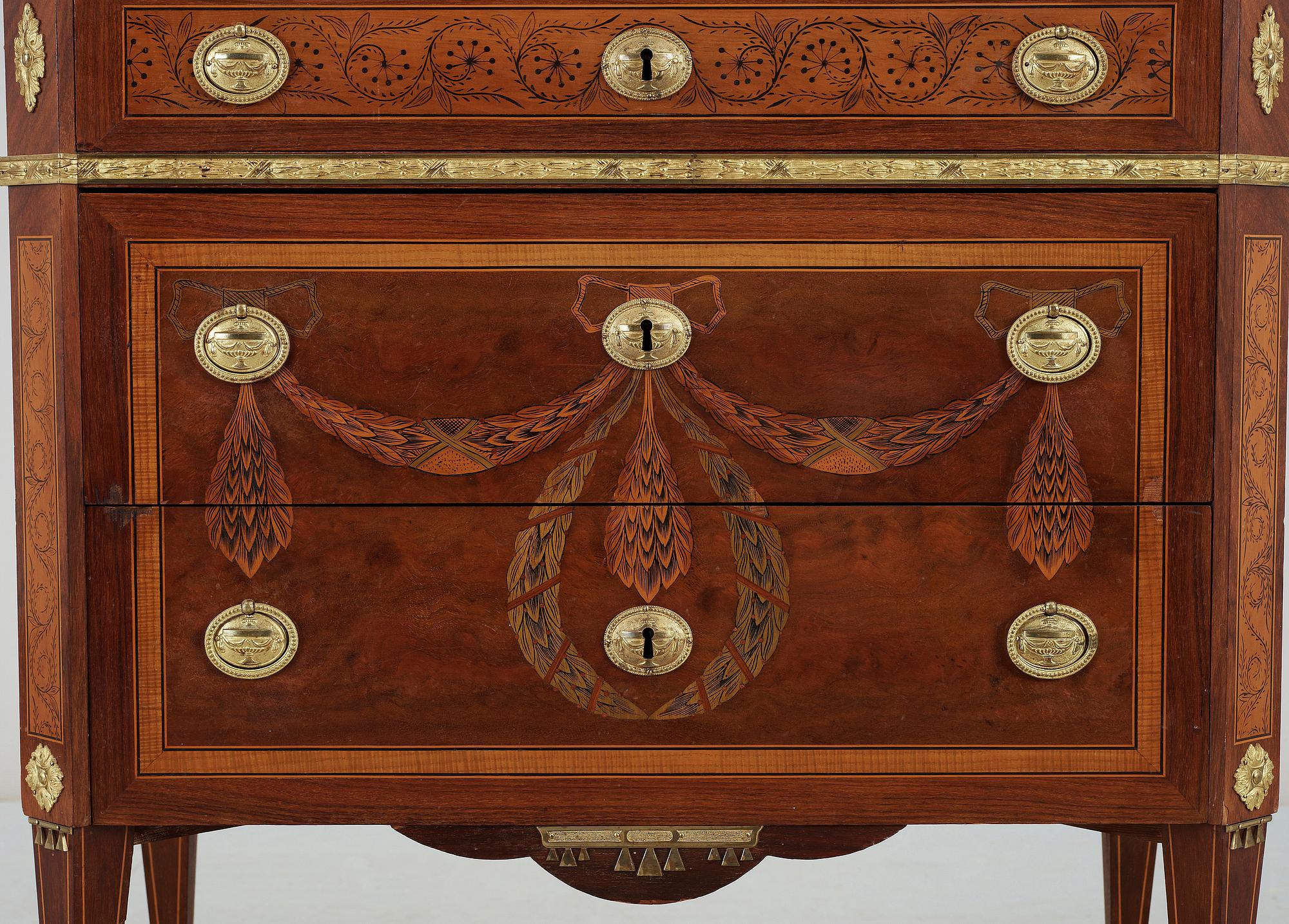 BYRÅ, gustaviansk stil, 1800-tal.