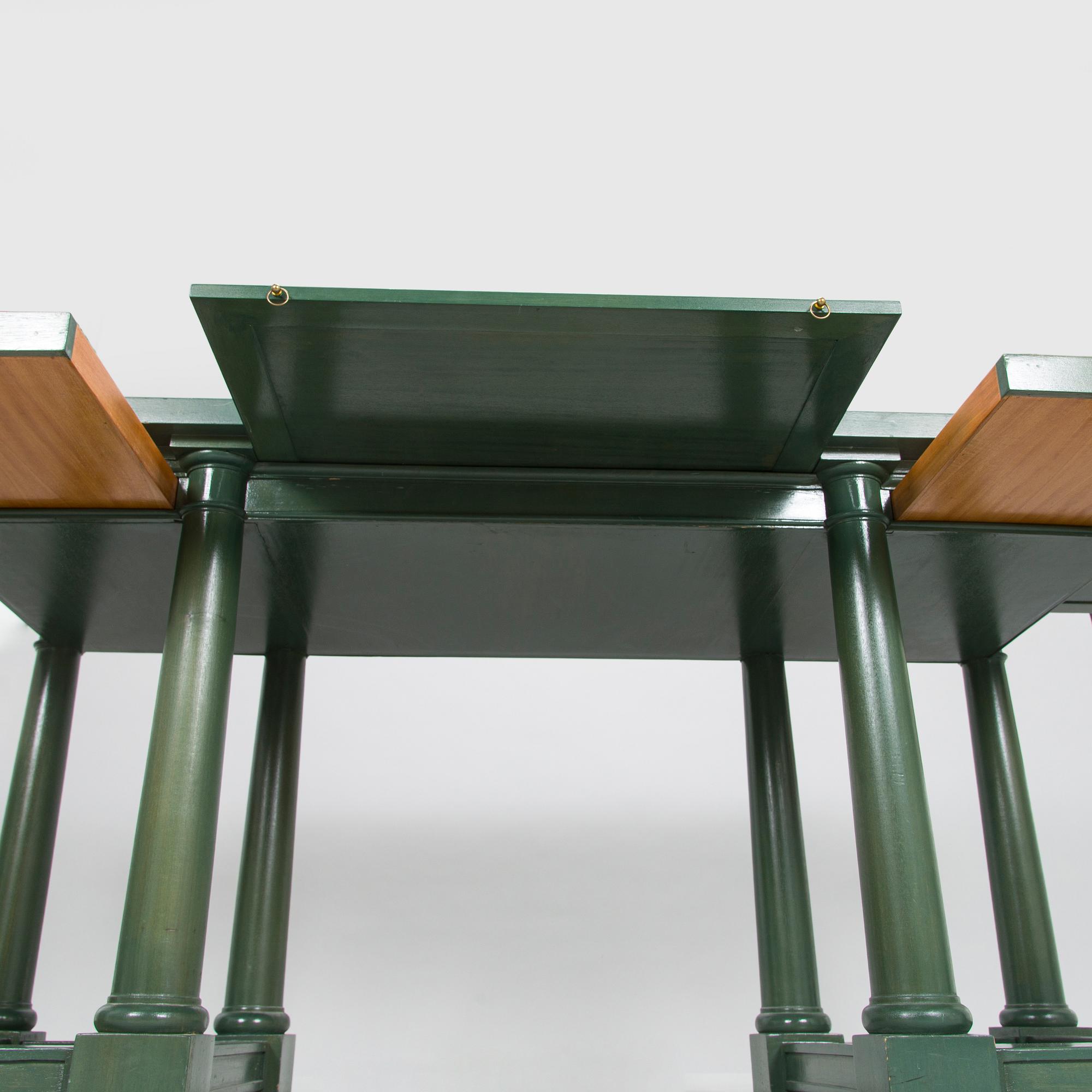 Desk/side table, a chair and a chest of drawers, last quarter of the 20th century.