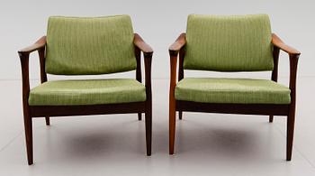 FÅTÖLJER, 1 par, Norge, 1900-talets andra hälft.