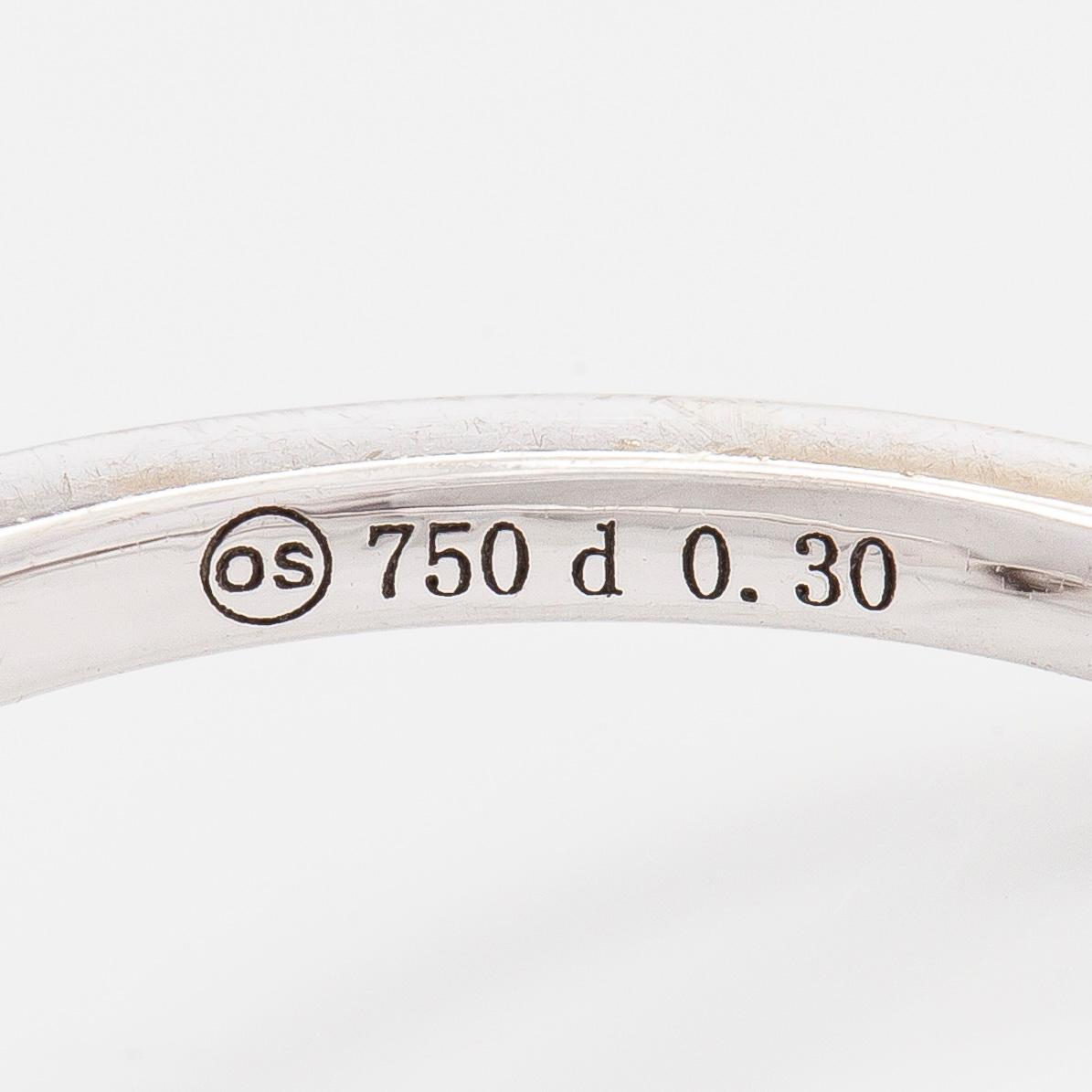 Ring, 18K vitguld med päronslipad samt briljantslipade diamanter.