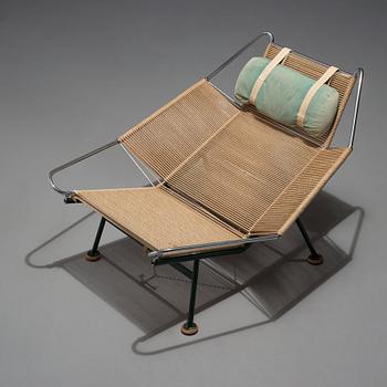 Hans J. Wegner, a 'Flag Halyard' easy chair, Getama, Denmark.