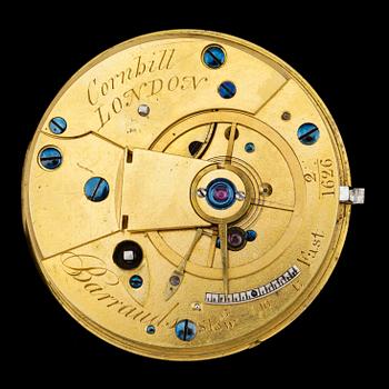 FICKUR, silver, Barrauds', Cornbill. London, tysk boett, 1800-tal, 2/1626.