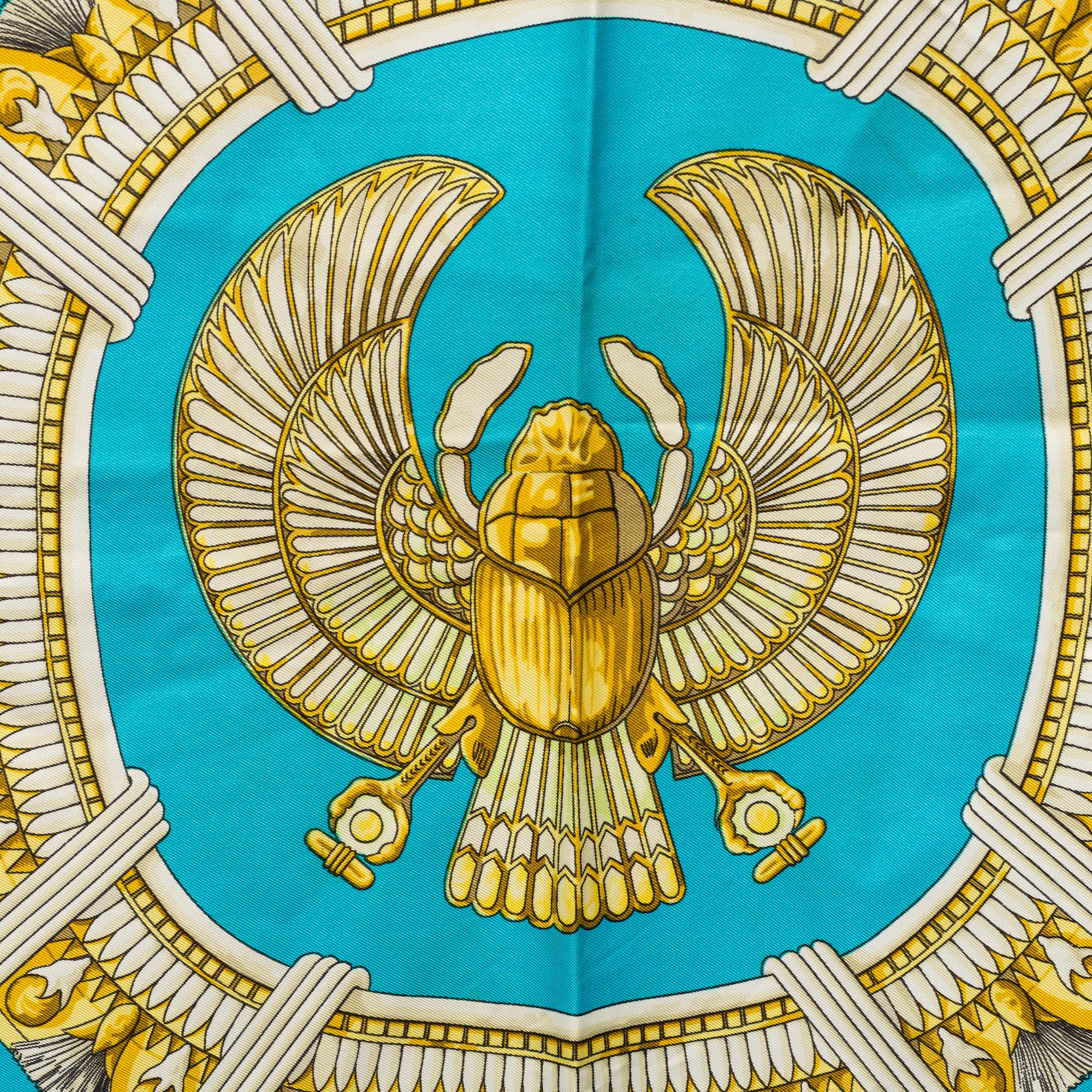 An "Egypte" Hermès silk scarf design Caty Latham.