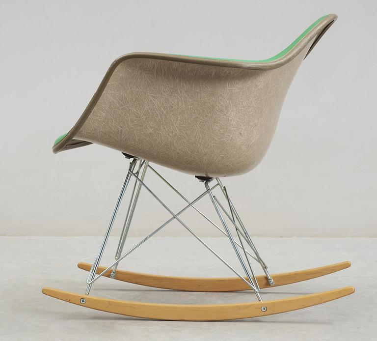 A Charles & Ray Eames Rocking Chair, 'RAR', Herman Miller, USA, probably 1960's.