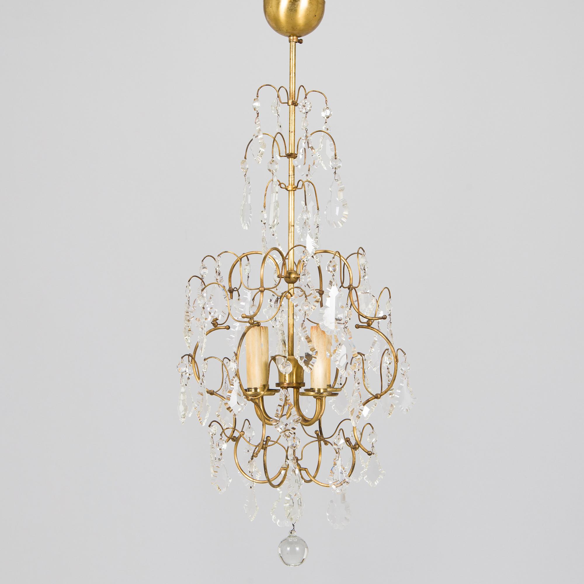 Paavo Tynell, a mid-20th century chandelier for Idman.