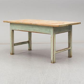 A painted pine table, Jämtland, 19th Century.