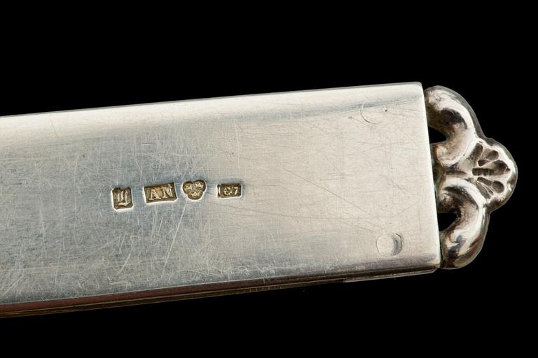 BREVKNIV, silver. Anders Nilsson, Lund 1909. 23g.