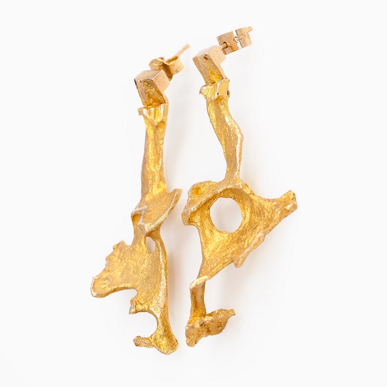 Björn Weckström, korvakorut, ”Flamingo”, 14K kultaa, Lapponia 1969.