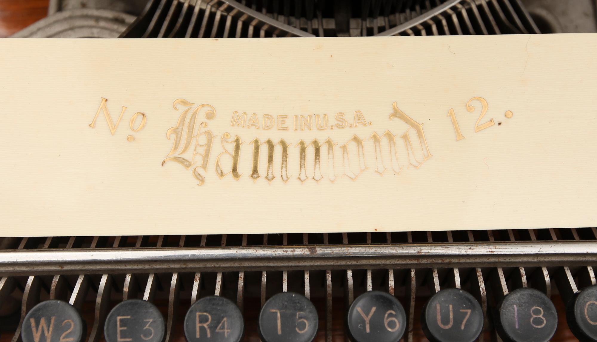 SKRIVMASKIN, Hammond, tidigt 1900-tal.