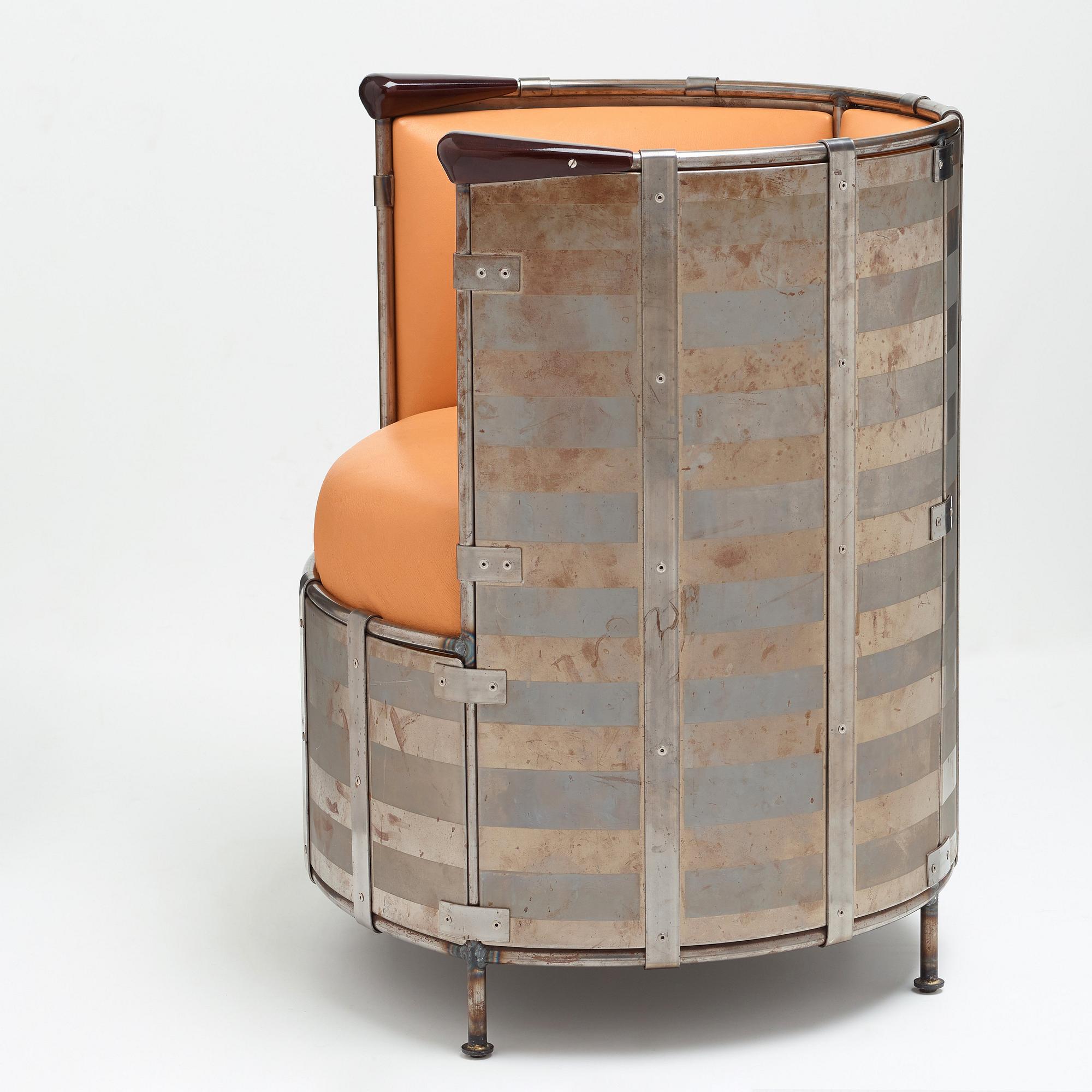 Mats Theselius, an easy chair, "Älgskinnsfåtöljen", Källemo, Sweden post 1991.