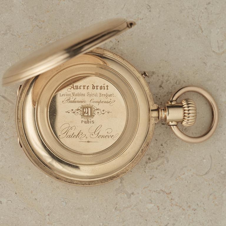 PATEK, Genéve, pocket watch, 50 mm, hunting case,