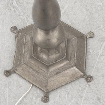 Floor lamp, tin, 1920s-30s.