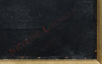 NICOLINE LINDHOLM, olja på duk, sign o dat 1872.