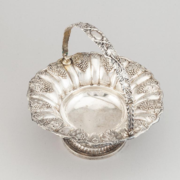 A Swedish 19th century silver fruit-basket, mark of Gustaf Möllenborg, Stockholm 1835.