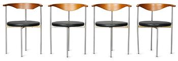 FREDRIK SIECK, stolar, 8 st, Fritz Hansen, Danmark, 1964.