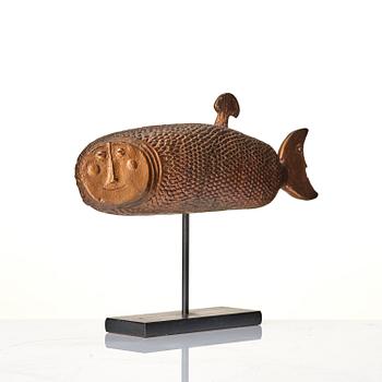 Stig Lindberg, a patinated bronze sculpture, Scandia Present, Sweden, 1970s.