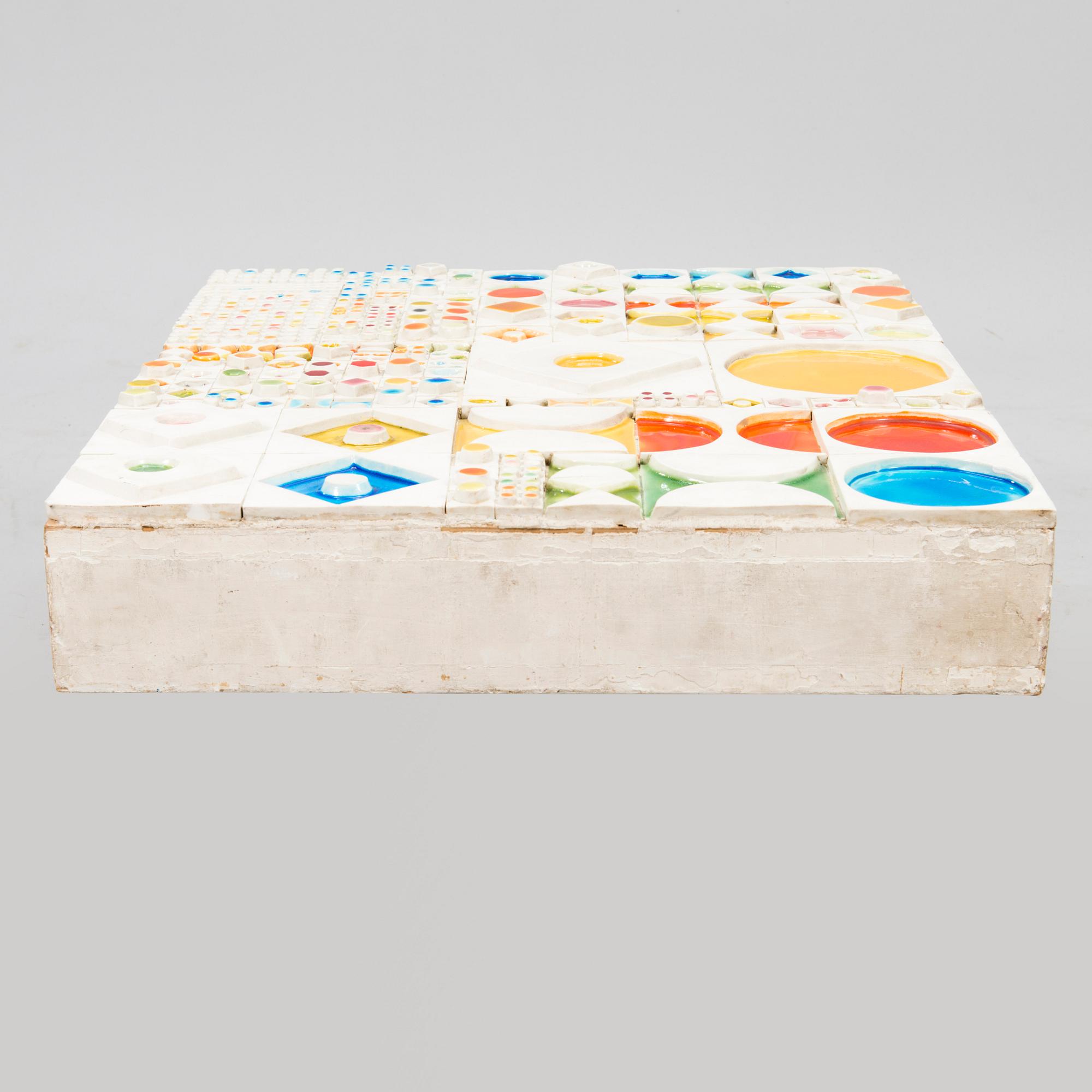 RUT BRYK, a porcelain relief, 'Candy' signed Rut Bryk 1970.