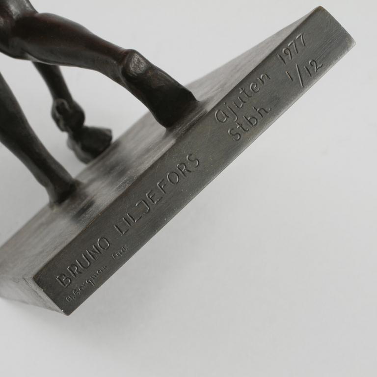 BRUNO LILJEFORS, efter, skulptur, brons, "Vardag", H Bergman fud., 1977, numrerad 1/12.