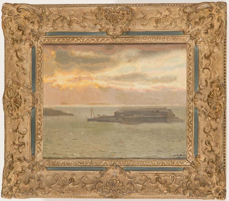 Antti Favén, olja på pannå, signerad och daterad 1931.