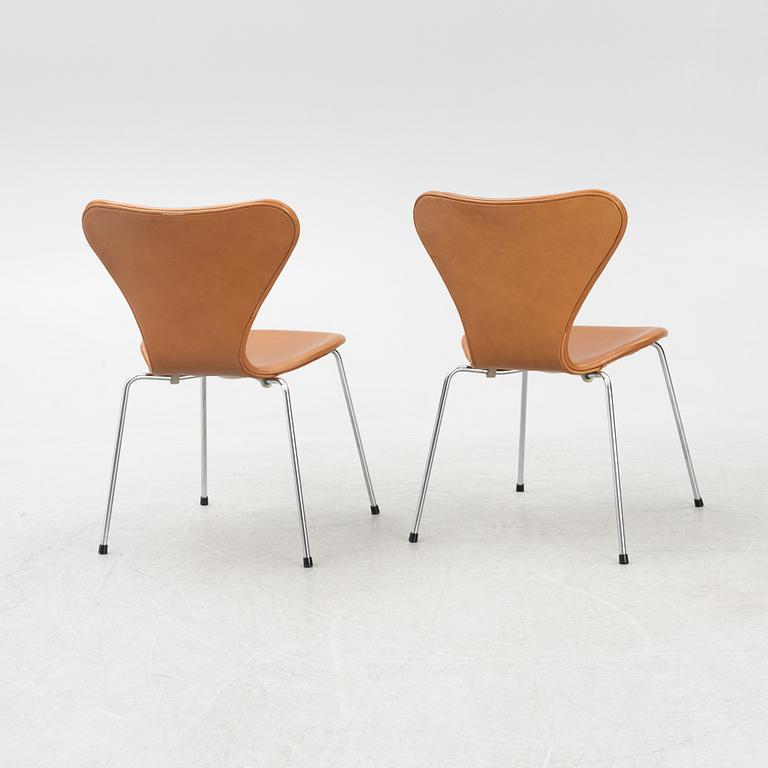 Arne Jacobsen, stolar 6 st. "Sjuan", Fritz Hansen, Danmark.