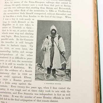 Freshfield, Douglas W.: The Exploration of the Caucasus. Förstaupplaga 1896. 2 band. Fotograf Vittorio Sella.