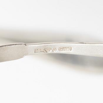 24 pieces of silver spoons, Swedish pointy model, by Otto Larsson, Landskrona, Sweden, 1925.