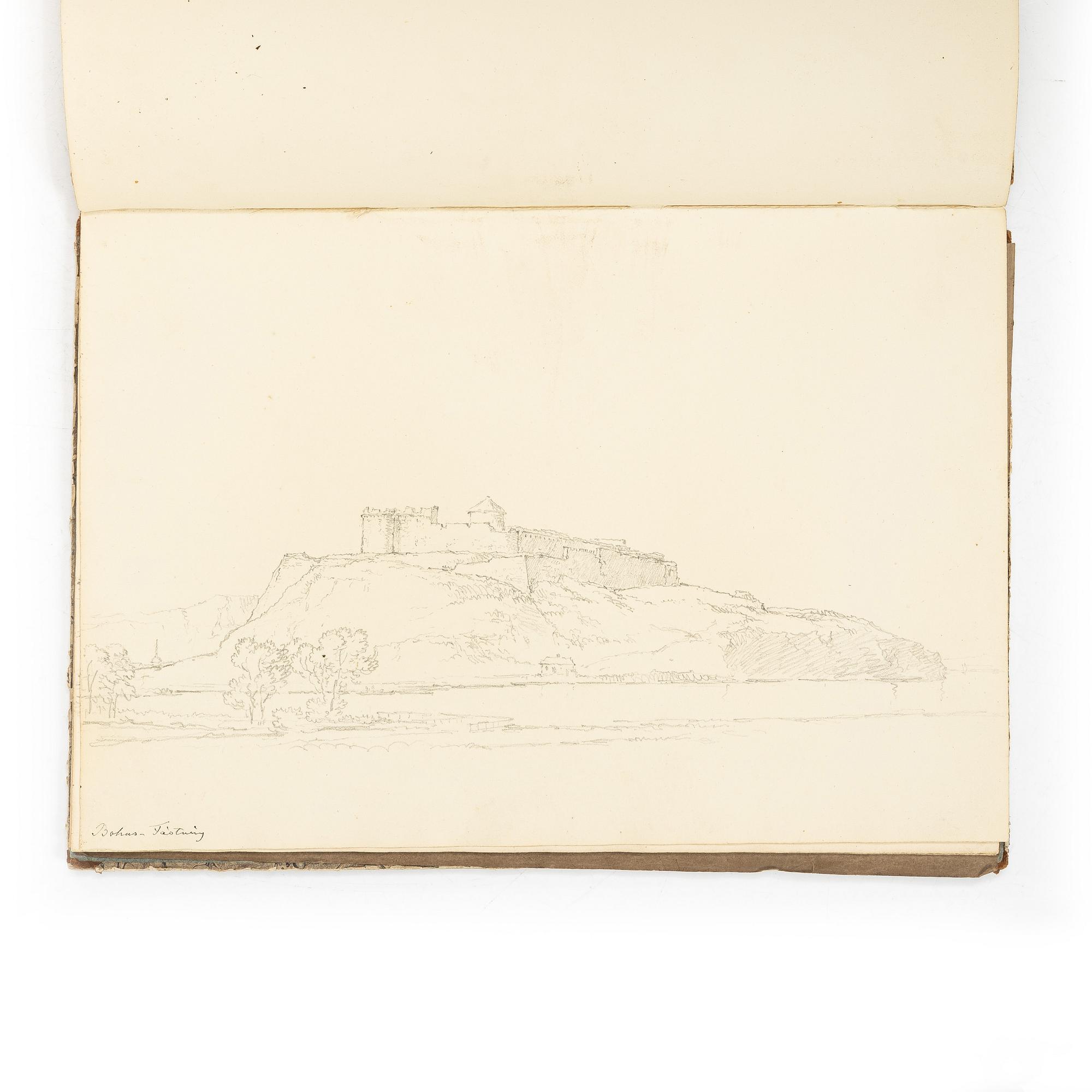 Carl Johan Fahlcrantz, Sketchbook with 28 topographical pencil drawings.