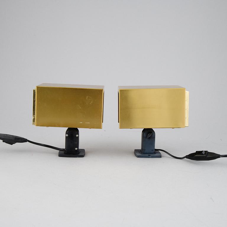 Two brass table lamps, Elidus, 1960's/70's.