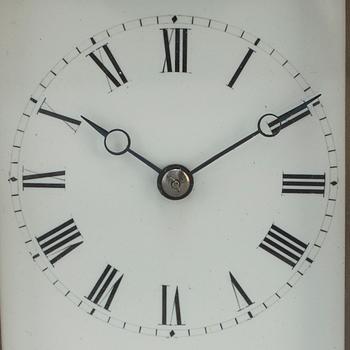 An end of the 20th century brass carriage clock by J W Benson, London.