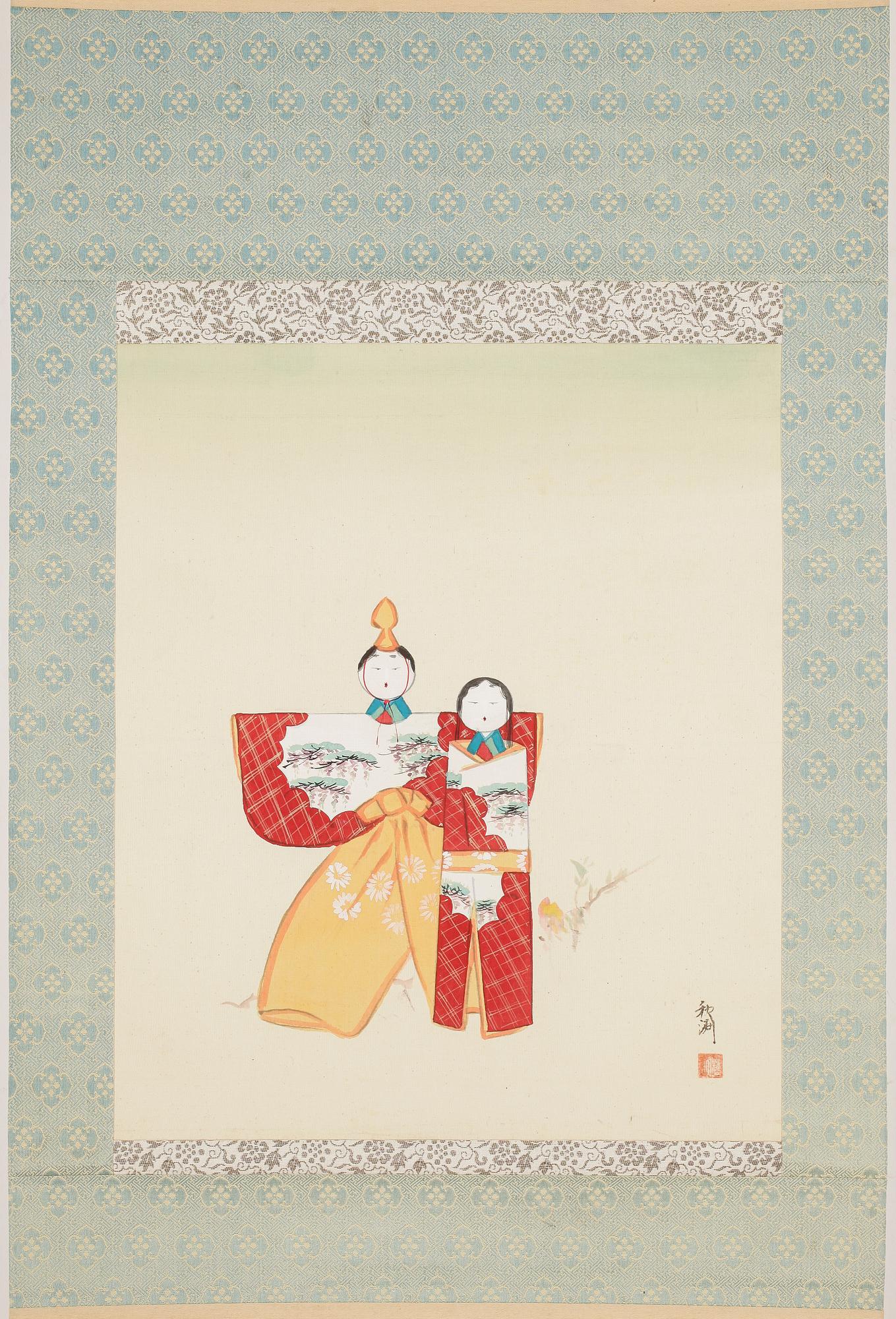 OKÄNDA KONSTNÄRER, rullmålningar 5 st. Japan, 1900-tal.