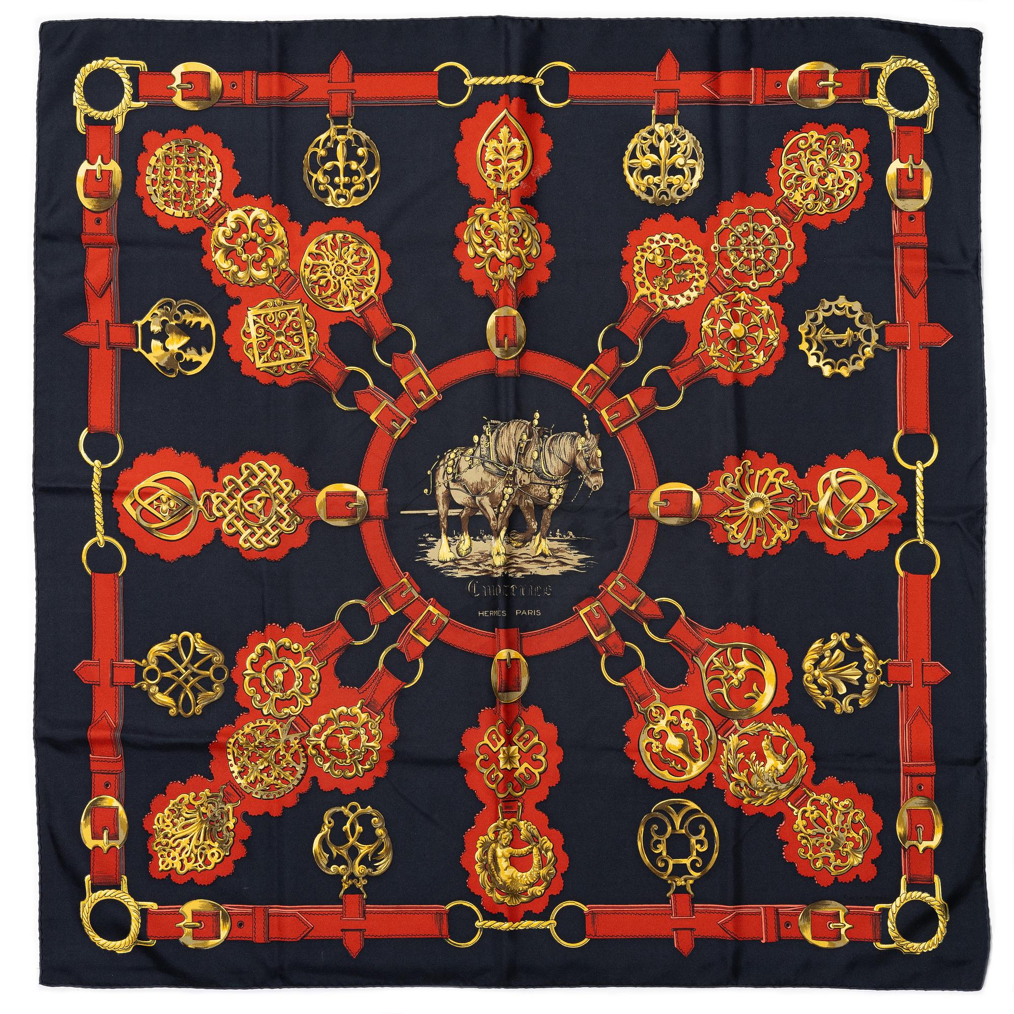 Hermès, a 'Cuivrerie' scarf.